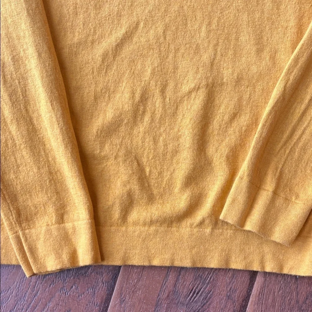J. Crew Mustard Ruffle Neck Sweater Size M